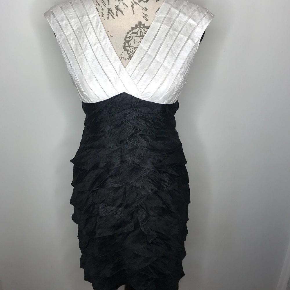Adrianna Papell Women’s Dress Sz 4p Black Shutter
